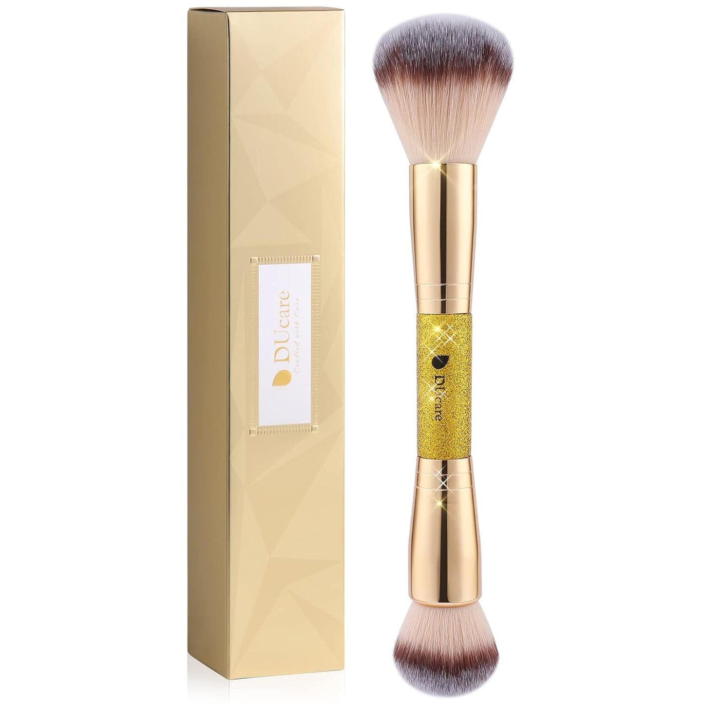 Double-Ended Makeup Foundation Brush for Blush and Bronzer, Suitable for Cream or Powder Applications