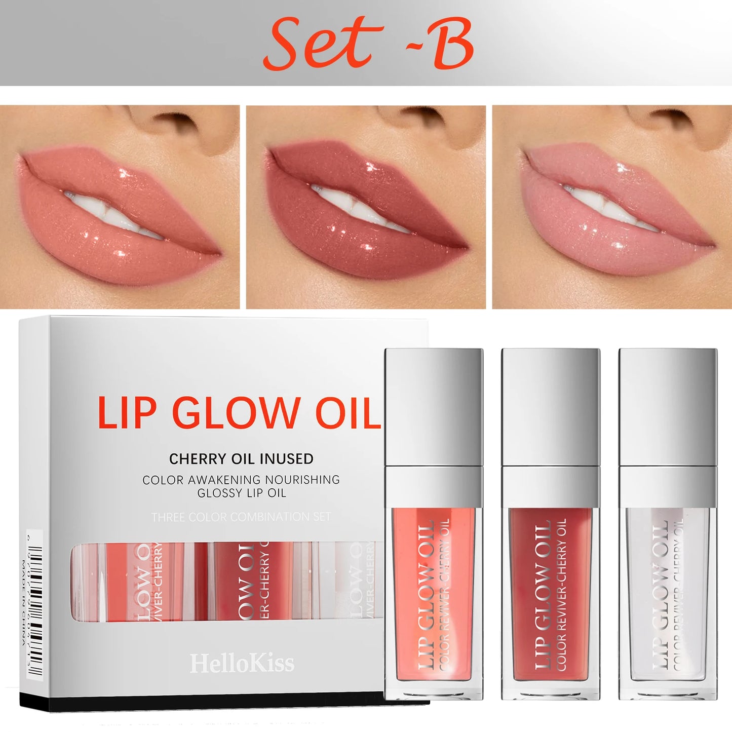 Crystal Jelly Moisturizing Lip Oil Set Plumping Lip Gloss Makeup Sexy Plump Lip Glow Oil Tinted Lip Plumper Set