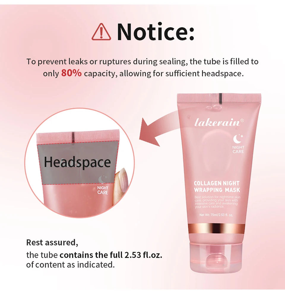 Collagen Wrapping Mask And Brush Set Rejuvenation Moisturize Brightening Korean Face Mask Make Glowy Skin Elasticity Facial Mask