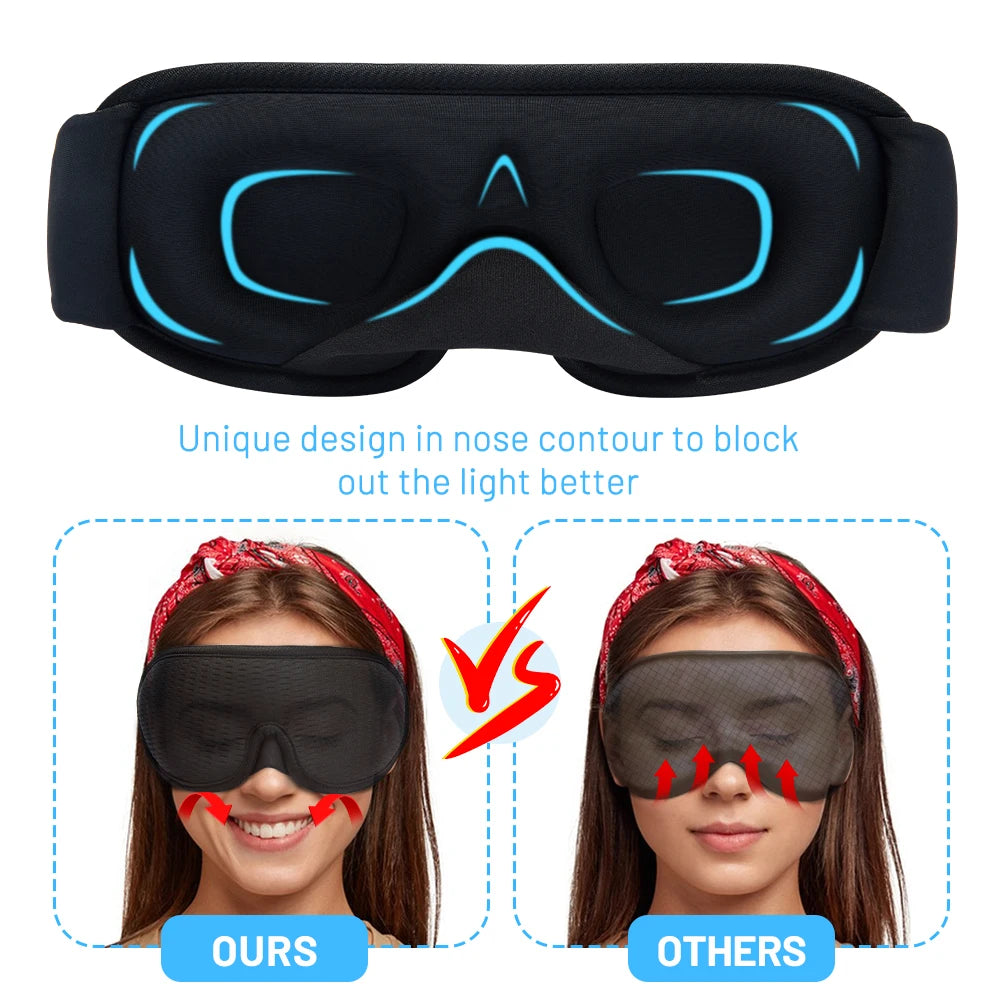 3D Sleeping Mask Block Out Light Sleep Mask For Eyes Soft Sleeping Aid Eye Mask for Travel Eyeshade Night Breathable Slaapmasker