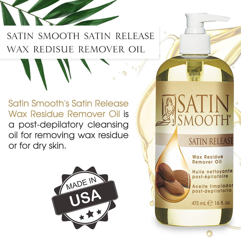 Fast-Dissolving Satin Release Wax Residue Remover Oil - 16 Oz Post-Wax Treatment