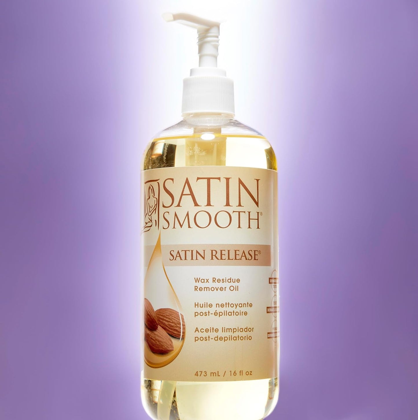 Fast-Dissolving Satin Release Wax Residue Remover Oil - 16 Oz Post-Wax Treatment